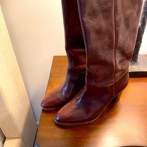 Frye Jane tall dark red boots